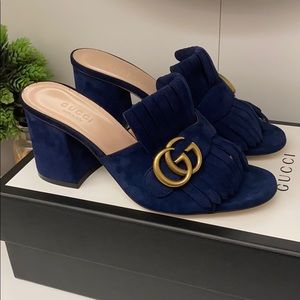 GUCCI Marmont Heel Slide Sandals
